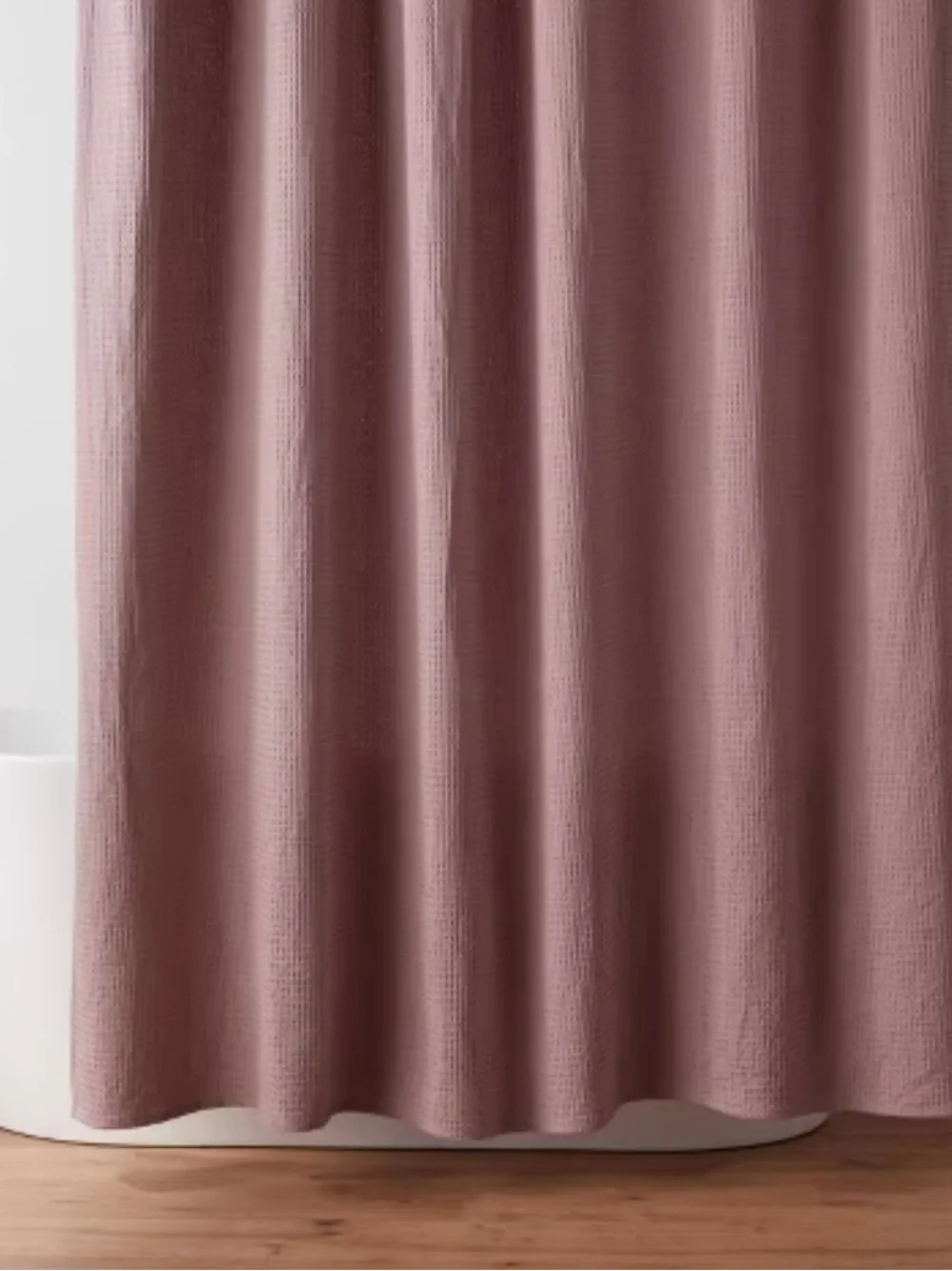 Oversized Waffle Weave Shower Curtain ~ Ash Rose Mauve - Target Threshold